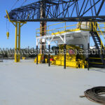 CRB 395 Spud Barge with Link Belt 518 150 Ton Crane
