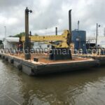 SDB 304 Inland Crane Barge w/ Hydraulic Spuds/ 18 Ton Crane/ Living Quarters for 6