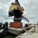 Floating Pedestal Mounted Crane Barge Fravco 2700 Hydraulic