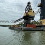 Floating Pedestal Mounted Crane Barge Fravco 2700 Hydraulic